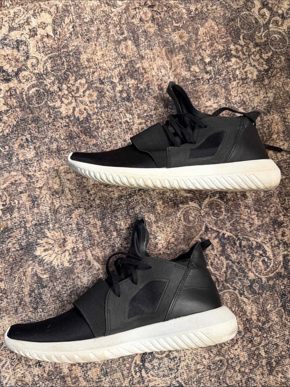 adidas Black and White Athletic Shoes